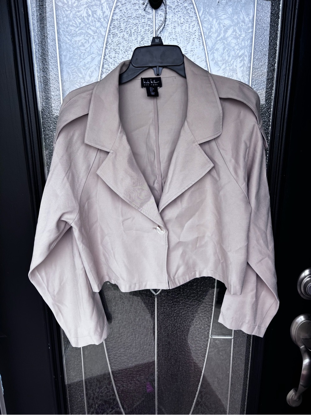 Cropped Lightweight Blazer in Taupe